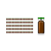 Borox Kapaklı Tıpalı Amber Cam Şişe 10ml - Crimp Vial Nd20 - Dibi Düz - Yeşil Kapaklı - 100 Adet Toptan