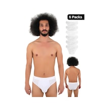 Cnt Erkek Slip Külot Boxer Bel Likralı 6'lı Premium Kutuda Beyaz Beyaz