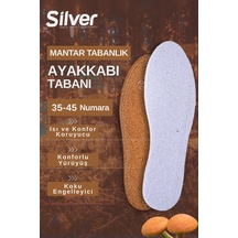 Silver Deri Koku Yapmaz Kesilebilir Ayakkabı Gözenekli Tabanlık 35-45