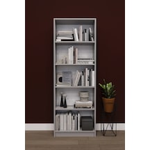 Lüks 5 Raflı Ev Ofis Kitaplık %100 MDF Modern Dekoratif  Kütüphane Kitaplık K002