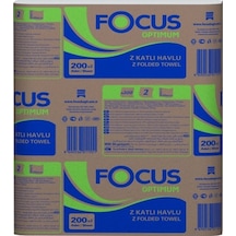 Focus Optimum 2 Katlı Z Katlama Havlu Kağıt 200'lü 12 Paket 20 x 24 CM