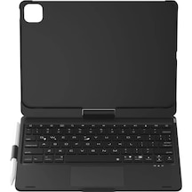 Newface Apple iPad Uyumlu Pro 11 2024 F11 Ats Kılıf Magic Dönen Klavyeli Tablet Kılıf - Siyah Tablet Kılıfı