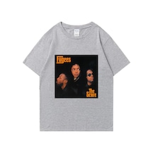 Flood Of Style Rap Fugees Efsane Grup Vintage 90s T Shirt Yaz Klasik Erkek Kadın Günlük T-shirt Grafik Gri