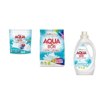 Aquabor Doğal Mineralli Tablet + 4 Kg Renkliler + Sıvı Beyaz 3 Lü Set 0.75 LT - 2.5 LT - 12 KG