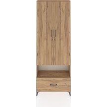 Arges Dolap 2 Raflı Tek Çekmeceli Tek Askılı 88x30x243 Çam-çam Atlas Çam