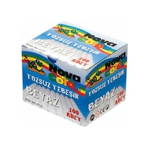 Nova Color NC-4112 Tozsuz Tebeşir 100'lü Beyaz