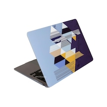 Macbook Air 13 İnç Kılıf A2337 M1 A2179 A1932 Uyumlu Hard Case Sert Kapak Geometrik Desenli Uv Baskılı Koruyucu Kılıf İnce Hafif Laptop Kılıfı Siyah