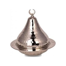 Heybeli Şekerlik 14 Cm El Dövme Nikel Turna5824-2