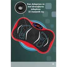 3d 5 Programlı Titreşimli Spor Kondisyon Fitness Egzersiz Aleti Vipration Plate - Kırmızı