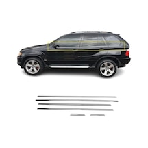 Bmw X5 Krom Cam Çıtası 6 Parça 1999 2006 Arası P Çelik