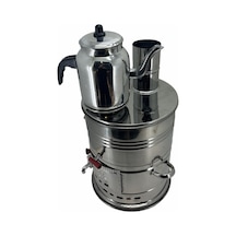Paslanmaz 304 Çelik Demlikli 7 L Semaver