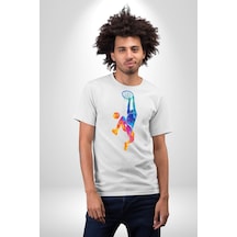 Smaç Basketbol Renkli Unisex Unisex Beyaz Organik Baskılı T-shirt Penye Yüksek Kalite Beyaz