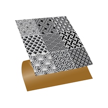 Tink KENDİNDEN YAPIŞKANLI SİYAH BEYAZ KARMA DESENLİ PVC KARO 30X30 CM