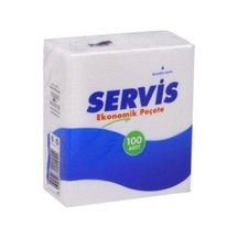 Servis Beyaz Kağıt Peçete 100'lü x 10 Adet