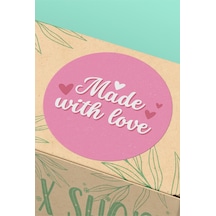 Made With Love Sevgiyle Hazırlandı Sticker 3x3cm St2405 Çok Renkli