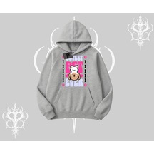 Best Pet Ever Baskılı Kapşonlu Sweatshirt Gri