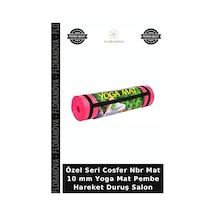 Özel Seri Cosfer Nbr Mat 10 Mm Yoga Mat Pembe Hareket Duruş Salon