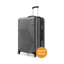 G&d Polo Suitcase Abs Koyu Gri Büyük Boy Valiz 600.02-b