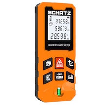 Schatz 100 Metre Lazerli Mesafe Ölçer Kırmızı Işık Lazermetre Turuncu