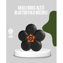 Akıllı Müzikli Boks Makinesi Bluetooth Bağlantılı Işıklı Hedefli Fitness Aleti Siyah