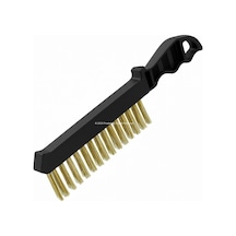 Kendo Tel Fırça, Pirinç Kaplı Çelik Tel, Pas Sökücü, Boya Temizleyici, Yüzey Hazırlık Fırçası, Plastik Saplı, 23 Cm