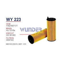 WUNDER WY223 YAĞ FİLTRESİ - BMW 520 d (E60-E61), 09/07-12/10 N47