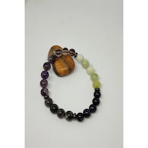 Badeaccessories 8 Mm Kova Burcu Doğaltaş Bileklik Çok Renkli
