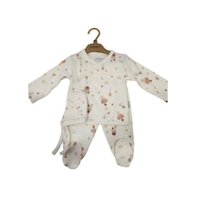 Ciccim Baby 3lü Takım Balonlu Fil Desenli Naturel-11108 Ekru