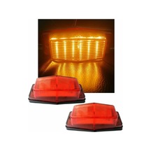 Ahmet Otomotiv 2 Adet Universal Sarı-turuncu Sinyal Ve Ön Panjur Lamba Ledli 12v-24v