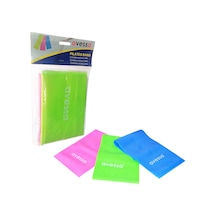 3 Adet Hafif Orta Sert Direnç Yoga Spor Egzersiz Pilates Lastiği 1500x15x0,3 - 0,4 - 0,5 Mm Çok Renkli