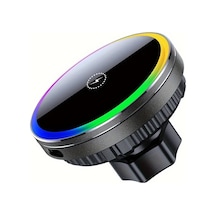Honeybeeshop Siyah Fan Soğutmalı Araba Manyetik Kablosuz Şarj Qı1 Hızlı Şarj  İphone Uyumlu12 16 Serisi Uygun Araba Hava Çıkışı Telefon Tutucu
