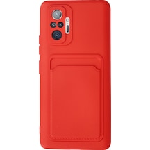 Note 10 Pro Kılıf Kelvin Kartvizitli Silikon - Kırmızı