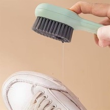 Deterjan Hazneli Süet Bot Nubuk Ayakkabı Temizleme Fırçası Mutfak Banyo Fırçası Çok Amaçlı Acı Kahverengi