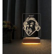 Einstein Tasarımlı Lamba 3d Led Masa Lambası Doğum Günü Hediyesi Lamba