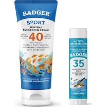 Badger Clear Zinc Kokusuz Güneş Kremi SPF40 87 ML + Stick Güneş Kremi SPF35 18.4 G