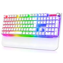 Apex Red Switch Mekanik Klavye Bilek Destekli Full Anti-ghosting Rainbow Gaming Klavye Oyuncu Klavyesi Ses Tekerleği Metal