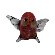 El Yapımı Mini Murano Cam Baykuş Biblo A160-02