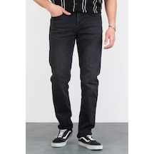 HLT Jeans Erkek Antrasit Yıkamalı Regular Fit Boru Paça Likralı Jean Kot Pantolon Joe
