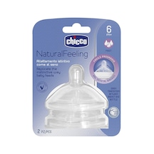 Chicco Natural Feeling Silikon Biberon Emziği 2'li 6 Ay+ Orta Akış 5 Adet Chicco Natural Feeling Silikon Biberon Emziği 2'li 6 Ay+ Orta Akış 5 Adet