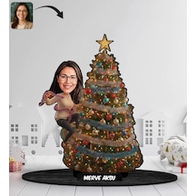 Bk Gift Kişiye Özel Kadın Yılbaşı Tasarımlı Karikatür Biblo -2, Yılbaşı Hediyesi, Yeni Yıl Hediyesi Kobitmeyencom35628 Bk Gift