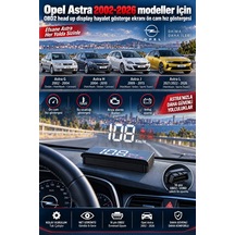 Opel Astra 2002-2026 Modeller İçin Obd2 Head Up Display Hayalet Gösterge Ekranı Ön Cam Hız Göstergesi