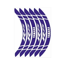 Reflektör Mavi Geniş Yamaha R25 Uyumlu 1 Set Jant Şeridi Çok Renkli