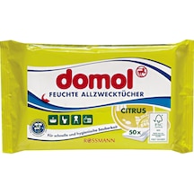 Domol Limon Kokulu Çok Amaçlı Islak Temizlik Bezi 50'Li