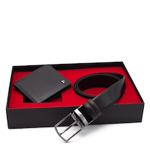 Pierre Cardin Çift Yönlü Deri Kemer & Cüzdan İkili Set Pccift01sk-2060a55 Siyah