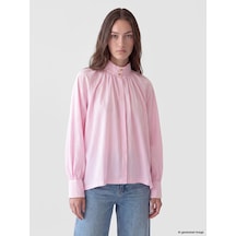 Lcw Modest Pembe Hakim Yaka %100 Pamuklu Kadın Gömlek Tunik