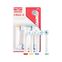 Extra Thin Care Eb60-x Oral-b Şarjlı Diş Fırçası Uyumlu 4 Adet Yedek Başlık Tek Ebat