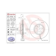 Brembo 09a75811 Fren Diski On 8k0615301a L8kd615301a - 2 Adettir