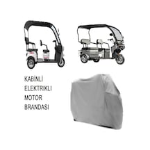 Arora Derya Pro Kabinli 3 Tekerlekli Motor Brandası Su Geçirmez Arka Canta Uyumlu