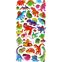Sticker Kabartmalı Stiker Defter, Planlayıcı Etiket Limyl-043 - 17x9 Cm - Vahşi Dinazorlar