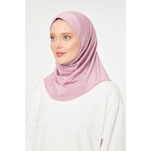 Melodi Scarf Kadın Tesettür Hijab Deniz Havuz Spor Uyumlu Bone Pudra Pudra